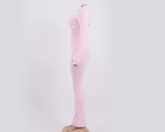 Set de sport long rose