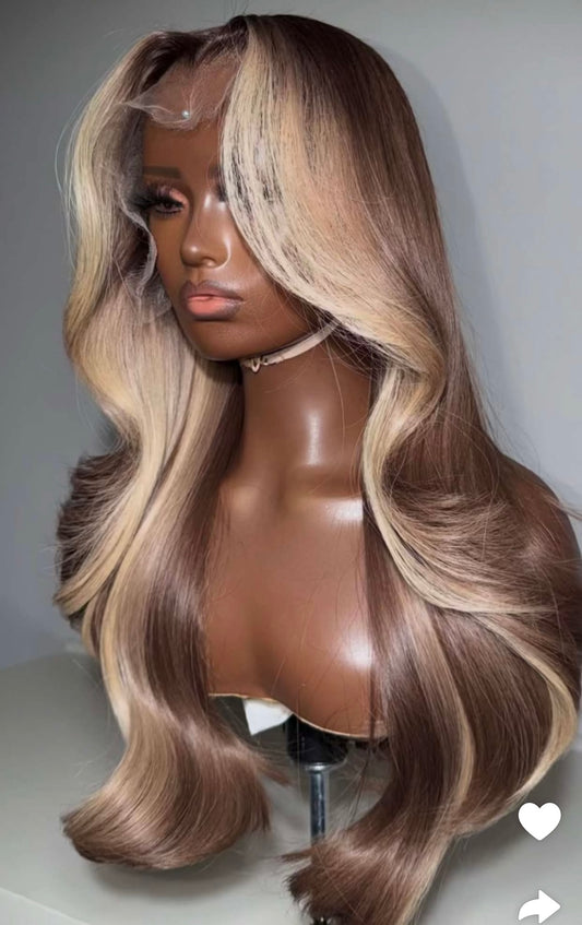 Perruque brésiliens brun/blond